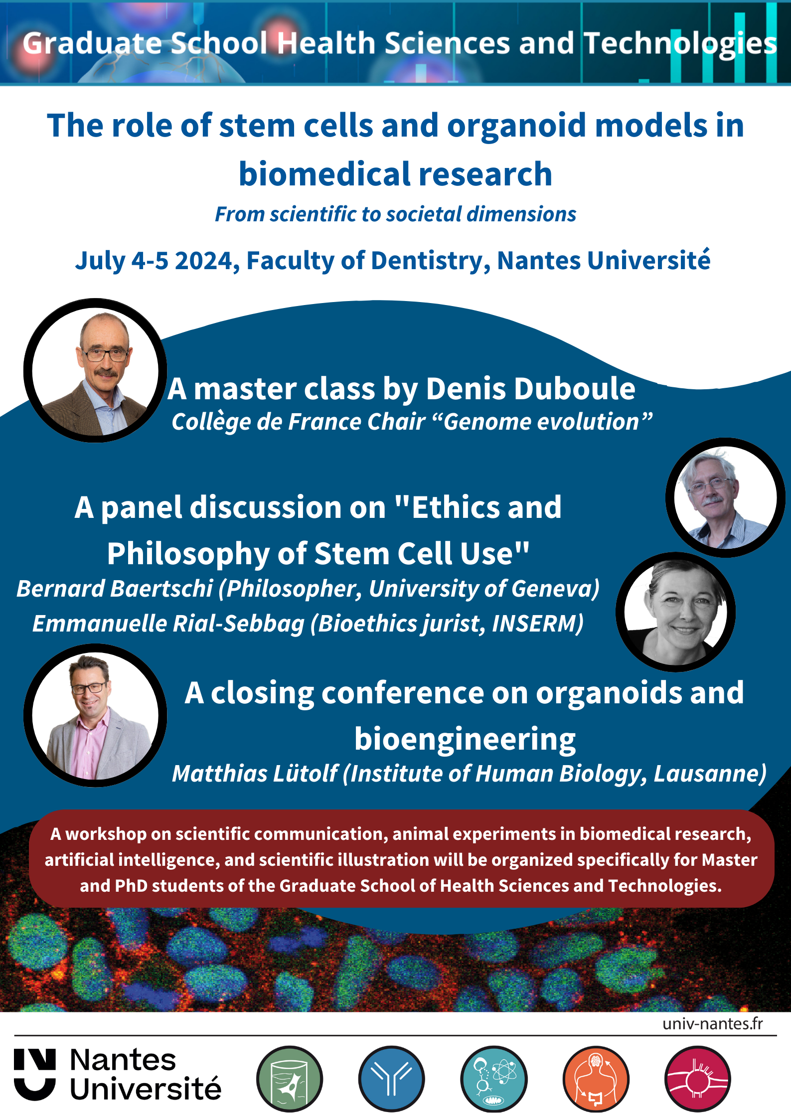 Stem cells and organoïd models Summer School 2024 July 4 & 5