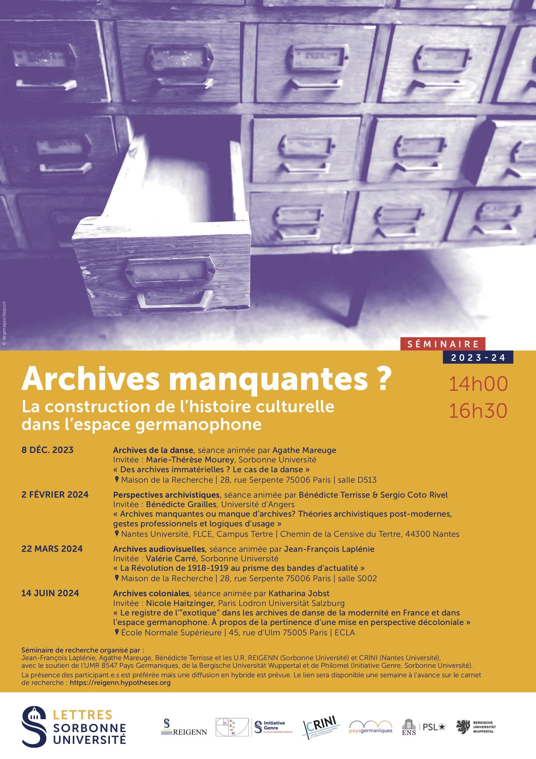 Séminaire Archives Manquantes #2